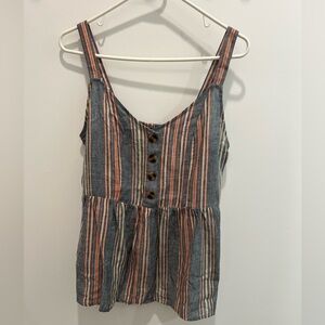 🧡NWT Striped Tribal Flowy Tank🧡